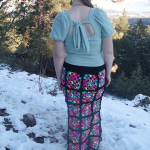 Granny Square Long Skirt HomeMade